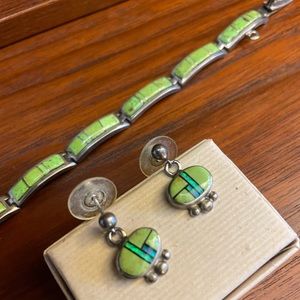 Authentic green turquoise Southwestern jewelry
